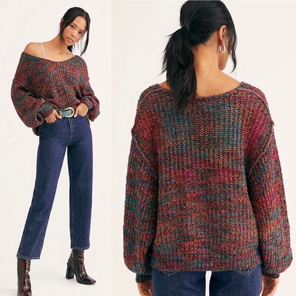 Free People Highland V Sweater 